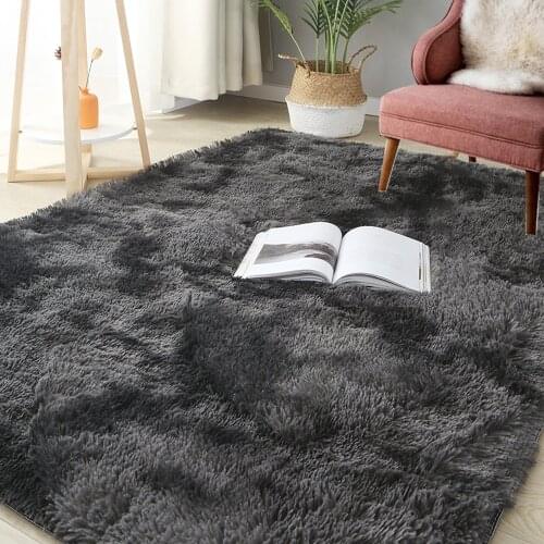 Gray Carpet for Living Room Plush Rug Bed Room Floor Fluffy Mats Anti-slip Home Decor Rugs Soft Velvet Carpets Kids Room Blanket