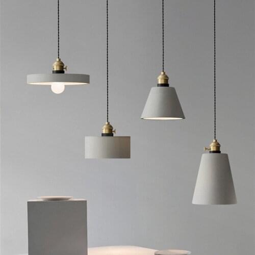 Nordic Modern Pendant Light Industrial Cement Hanglamp For Bedroom Kitchen Dining Room Loft Bar Luminaire Suspension Fixtures