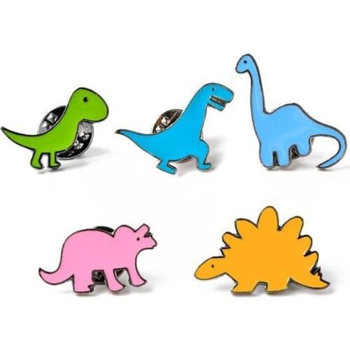 Cute Cartoon Dinosaur Brooch Shirt Backpack Pins Enamel Badges Broches for Men Women Badge Pins Brooches Jewelry Kids Accessorie
