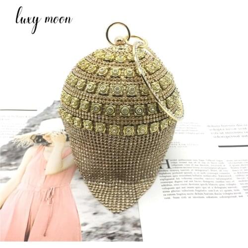 Diamond Luxury Designer Handbag Gold Round Ball Clutch Bag Silver Tassel Handbags for Female Metal Chain Shoulder Bag Woman Z173