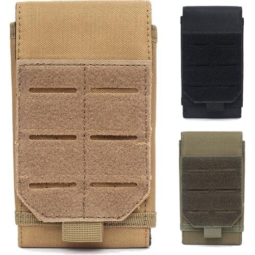 1000D Tactical Molle Phone Pouch Military Waist Belt Cellphone Case 7" Cell Phone Men EDC Pouch Hunting Accessory Bag Vest Pack