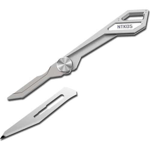NITECORE NTK05 UltraTiny Titanium Keychain Knife Lightweight Multiple Purpose Folding Knife Outdoor Tools Mini Tactical Knife