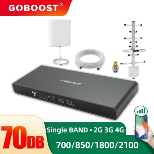 GOBOOST Cellular Signal Booster 3G 4G Repeater LTE GSM 700 850 1800 2100 MHZ DCS WCDMA Amplifier Network UMTS BAND28 Cell Phone