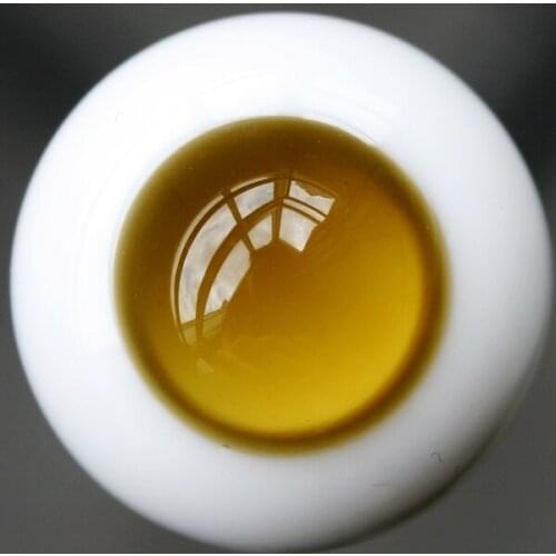 [wamami] Ew41# 12mm Brown & Yellow No Pupil For BJD Doll Dollfie Glass Eyes Outfit