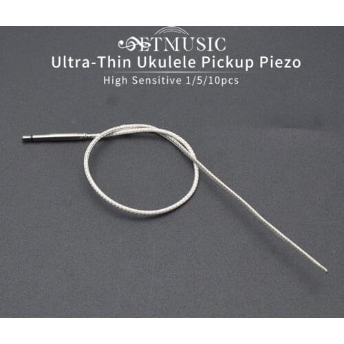 10pcs Super Slim 0.9mm Under Saddle Piezo for Ukulele Pickup LR Technology Silver