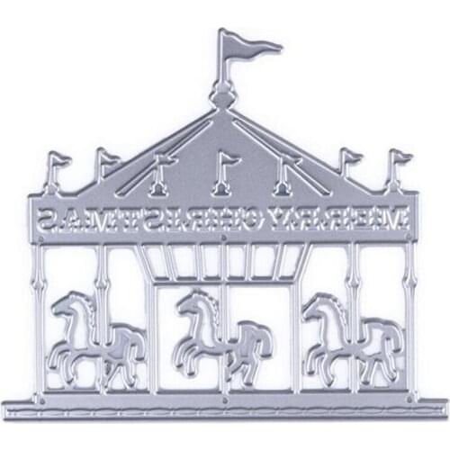 1Pcs DIY Carousel Metal Cutting Dies Stencil Template Embossing for Scrapbooking Paper Card Album Photo Decor Art Painting Tool