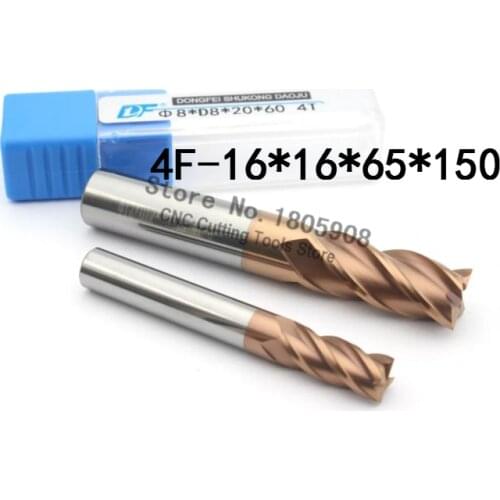 1PCS HRC60 Long carbide alloy cutter 4F-16*16*65*150L,high quality tungsten steel milling cutter,CNC milling tools, CNC machine