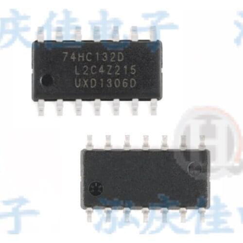 10PCS/LOT 74HC132 74HC132D SN74HC132 SN74HC132D SMD SOP-14 IC GATE NAND SCHMITT 4CH 100%New