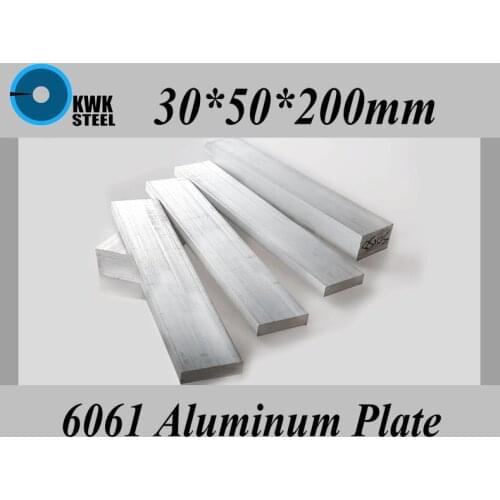 30*50*200mm Aluminum Alloy 6061 Plate Aluminium Sheet DIY Material Free Shipping