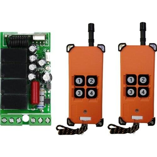 3000m AC110V 220V 4CH Radio Controller RF Wireless Remote Control Overhead travelling crane System Receiver+number keys Remote