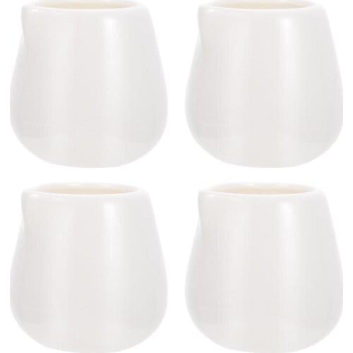 4 Pcs Sauce Cups Water Cups Multipurpose Coffee Jugs Without Handle Ceramic Milk Cup Milk Cup Pure Milk Pot Juice Sauce Cup