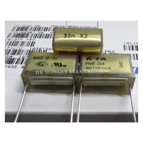 10PCS PME264 33n X2 660V 0.033UF 660VAC 33nF 333 P=20.3MM FILM CAPACITOR