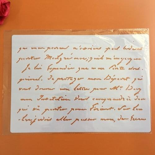 A4 DIY Stencils Wall Painting Scrapbook Coloring Embossing Album Decorative Paper Card Template,wall letter cake stencil