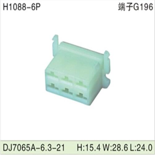 Free shipping 500pcsDJ7065A-6.3-21 6Pin 6.3mm AMP Car Electrical Wire Connectors for VW,BMW,Audi,Toyota,NISSAN AND other