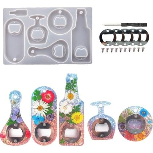 Bottle Opener Mould Resin Coaster Mold large tray Silicone Mold Silicone Coaster Molds Head Shape Epoxy Tray Mold Drop shipping