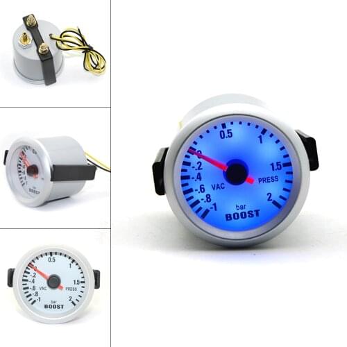 Dragon Gauge 2" 52mm Bar Turbo Boost Bar Gauge with Blue Led