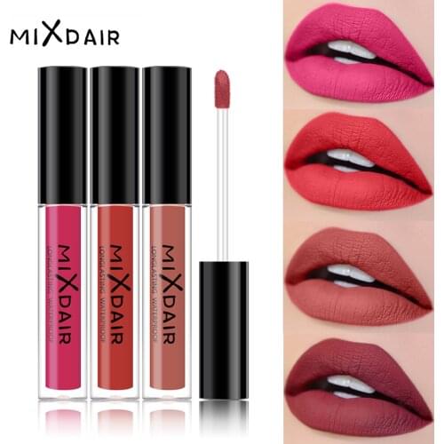 Hot Selling New Mixdair Matte Lipstick Matte Smooth Easy Color Not Makeup Non Stick Cup M7459 Makeup Gift for Girl