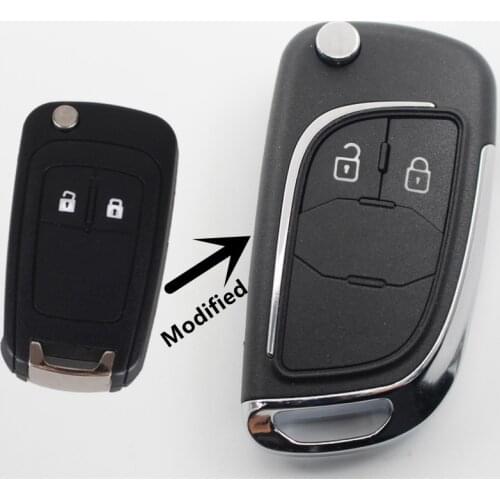 XIEAILI OEM 2Button Modified Flip Folding Remote Key Case Shell For Chevrolet Epica/Lova/Aveo/Cruze K111