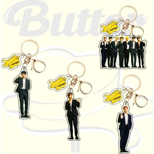 KPOP Bangtan Boys New Album BUTTER Meetup Keychain Keyring JK V JIMIN SUGA Star Peripheral Korea Group