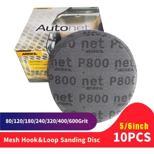 50PCS 5 Inch 125mm Mesh Dust-free Anti-blocking Hook&Loop Sanding Discs Round Abrasive Sandpaper