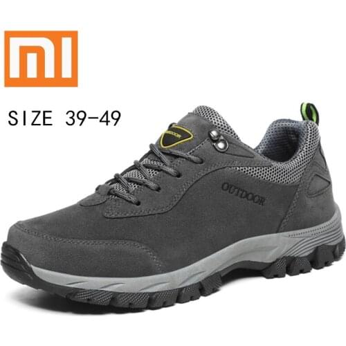 Xiaomi Men Shoes Outdoor Running Shoes Winter Plush Warm Waterproof Non-Slip Mens Hiking Shoes Casual Sport Ankle Boots