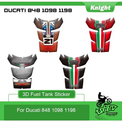 Suitable for Ducati 848 1098 1198 motorcycle anti-scratch and anti-skid fuel tank decoration stickers 3D stickers