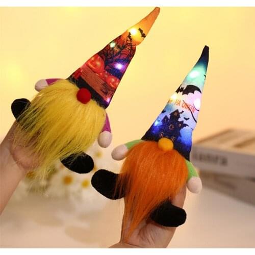 2021 New Faceless Plush Doll St. Patricks Day Cute Luminescent Gnome Halloween Decoration Hanging Handmade Plush Toy