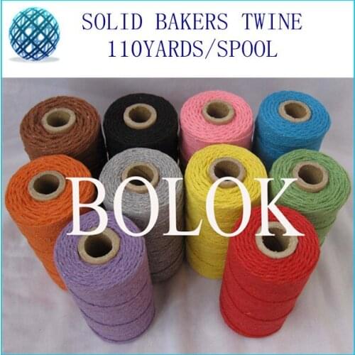 Plain color cotton Baker twine, solid bakers twne 30pcs/lot (110yards) 10 kinds color by free shipping