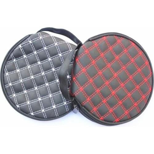 Portable 20 CD DVD VCD Disc Storage Organizer Bag Round Zippered CD Holder Wallet Case for Car Home Office and Travel