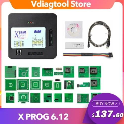 Xprog v6.12 X PROG 6.12 ECU programmer EEPROM adapter XPROG-M ECU programmer and USB dongle