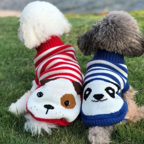 Christmas Dog Winter Clothes For Small Medium Dogs Knitted Cat Sweater Pet Clothing For Chihuahua Bulldogs Puppy Costume