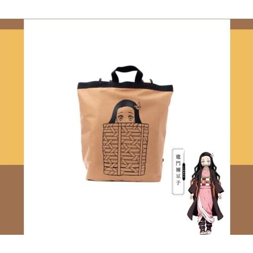 Demon Slayer: Kimetsu No Yaiba Nezuko Backpack Canvas Bag School Bags Girls Travel Bag Mochila Feminina Notebook Bags Gift