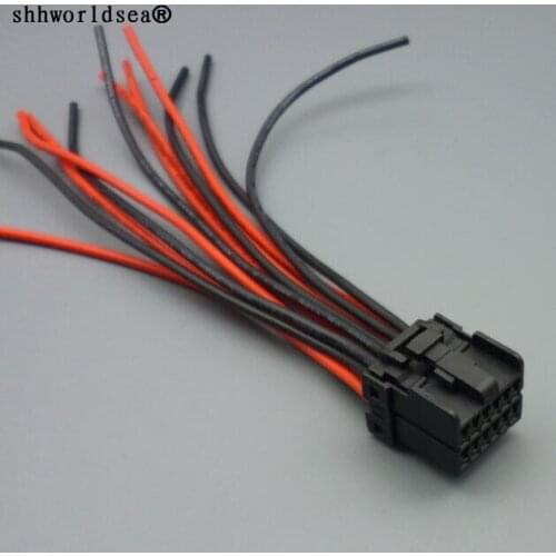 Shhworldsea 1.0mm 12pin plastic housing plug 12p female wire harness connector 174045-2