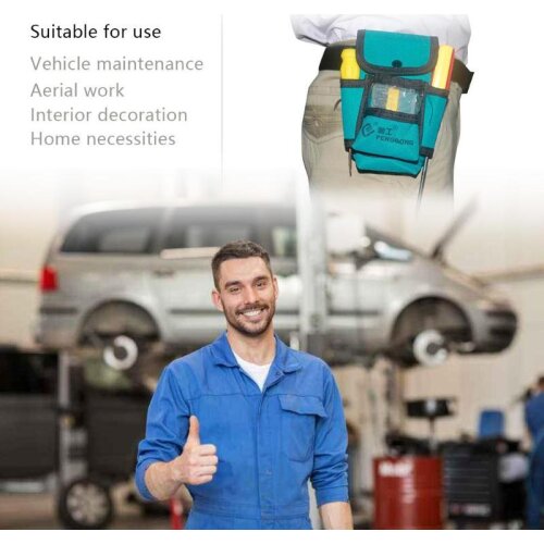 Multi-pockets Tool Bag Waist Pockets Electrician Tool Bag Oganizer Carrying Pouch Woodworking Tools Bag Belt Waist Pocket Case