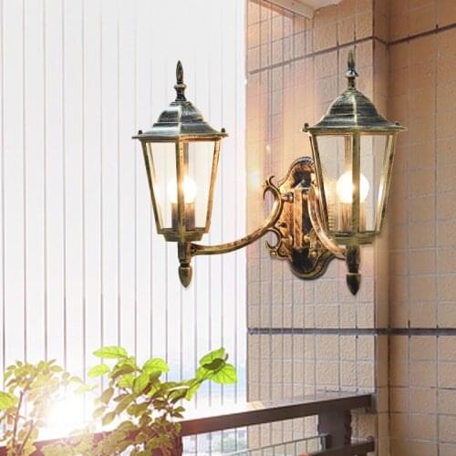 Led antique outdoor dew lamp bar lamp sun lamp courtyard Villa Outdoor waterproof wall lamp