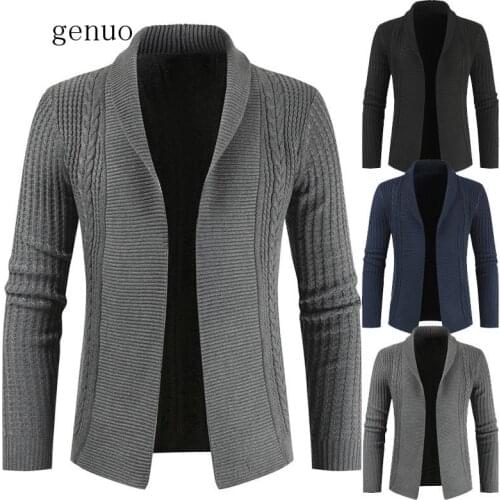 2020 Thick New Fashion Brand Sweater For Mens Cardigan Knitwear Warm Autumn Korean Style Casual Male Designer Sweater