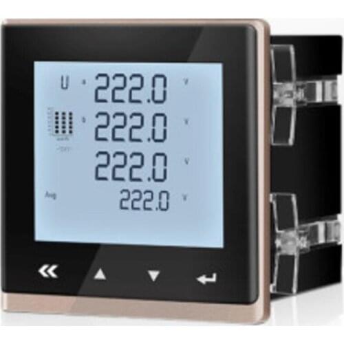 3 phase kwh watt power factor energy ampere voltage multifunction electricity meter with Touch button with RS485 modbus-rtu