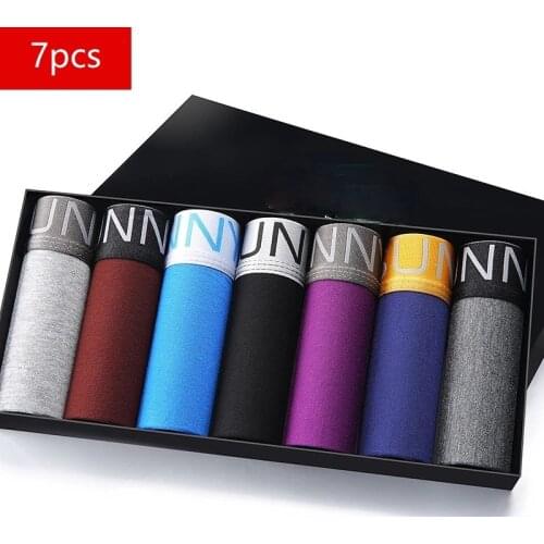 7pcs/lot Mens Panties Underpants Boxer Mens Underwear Modal Man Sexy Breathable Solid Flexible Comfortable Shorts No Box