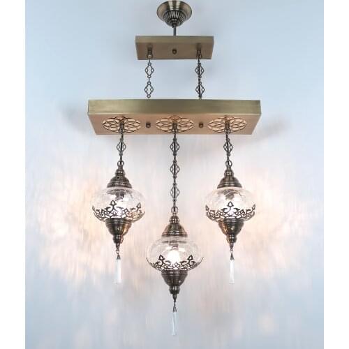 Turkish colors crackle pattern dining room chandelier moroccan lamp lantern cut design