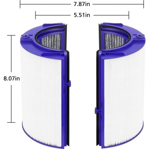 HEPA Filter Replacement Part for Dyson TP06 HP06 PH01 PH02 Air Purifier True HEPA Filter Set Compare to Part 970341-01