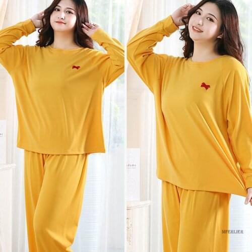 Plus Size 8XL 130KG Women Sleepwear O Neck Short Sleeve Pajamas Sets Women Black Top and Pants Big Size Home Wear