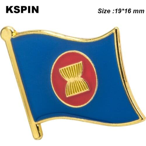 ASEAN Flag Badge Flag Brooch National Flag Lapel Pin International Travel Pins Collections XY0770