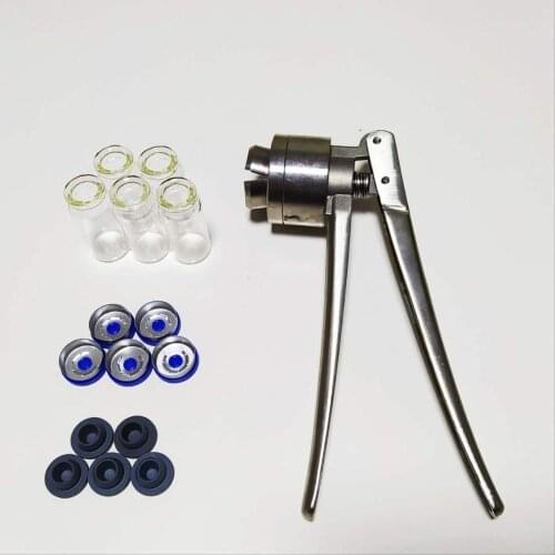 1Pc Stainless Steel Manual Vial Crimper Hand Sealing Machine For Crimping Flip Off Cap ottle Clamp Pliers Capping Machine