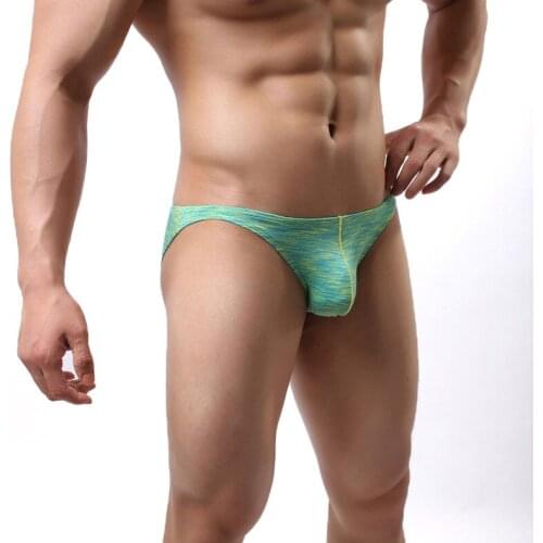 10PCS-WHOLESALE-Low-rise sexy ice silk seamless briefs Modal blend breathable ice underwear
