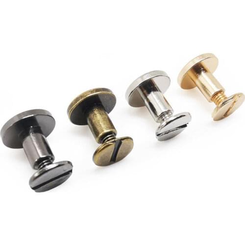 10pcs Metal Binding Chicago Screws Nails Studs Rivets For Photo Album Desk Calendar Menu Leather Craft Belt Wallet Fasteners