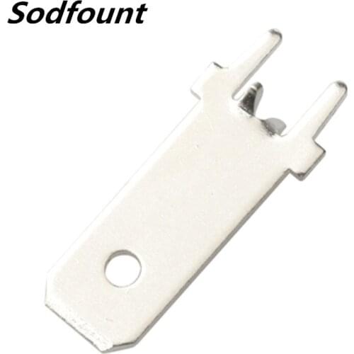 100pcs 6.3 lengthening anti-reverse insert PCB circuit board positioning insert 250 soldering piece 2 foot terminal