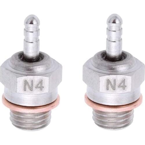 2 Pcs Glow Plugs Hot Spark Vertex SH Engine Parts Accessories for Nitro Truck Replace OS RC Car HSP 70117