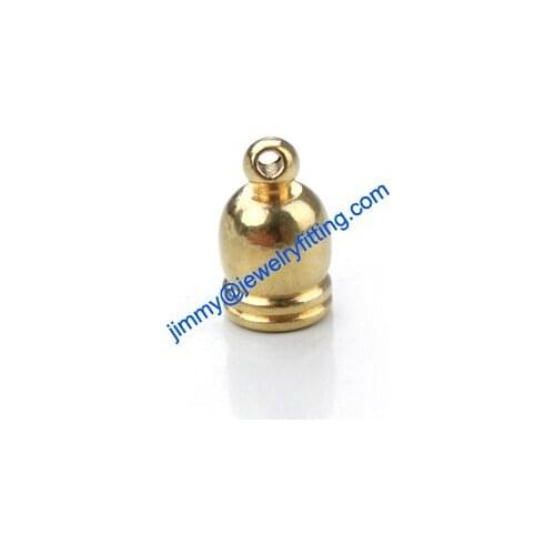 2013 Jewelry findings raw brass End caps for laether cord clasp crimp end cap chain end caps 8*12.5mm