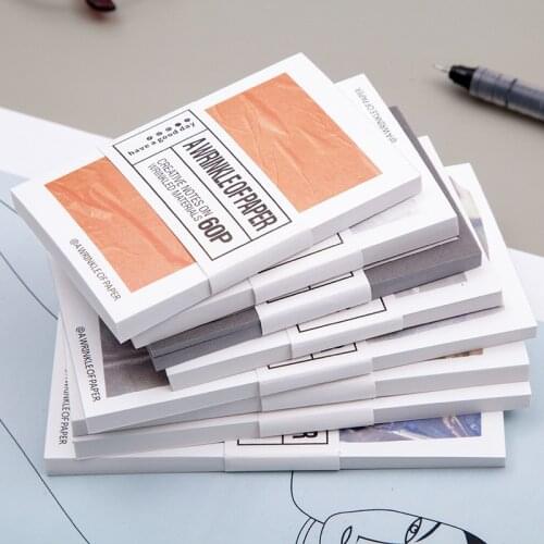 60pcs/lot Memo Pads Sticky Notes A paper crease Paper diary Scrapbooking Stickers Office School stationery Notepad