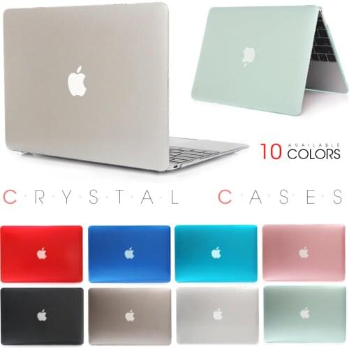 Crystal Laptop Case For Apple Macbook Mac Book Air Pro Retina 11 12 13 15 15.4 13.3 inch with Touch Bar Sleeve Bag Shell Cover